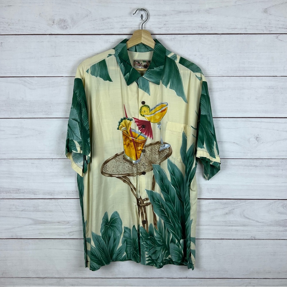 Vintage Tori Richard Martini Hawaiian Shirt Large
